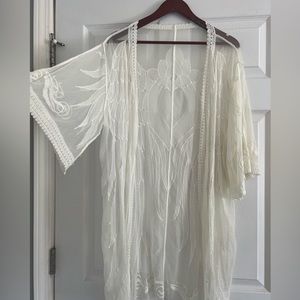 White Lacy Cover Up